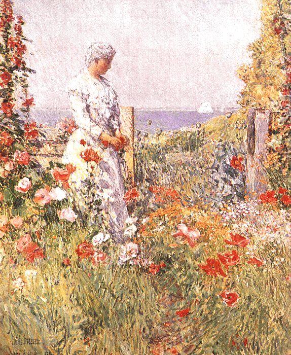 Celia Thaxter in her Garden, Childe Hassam